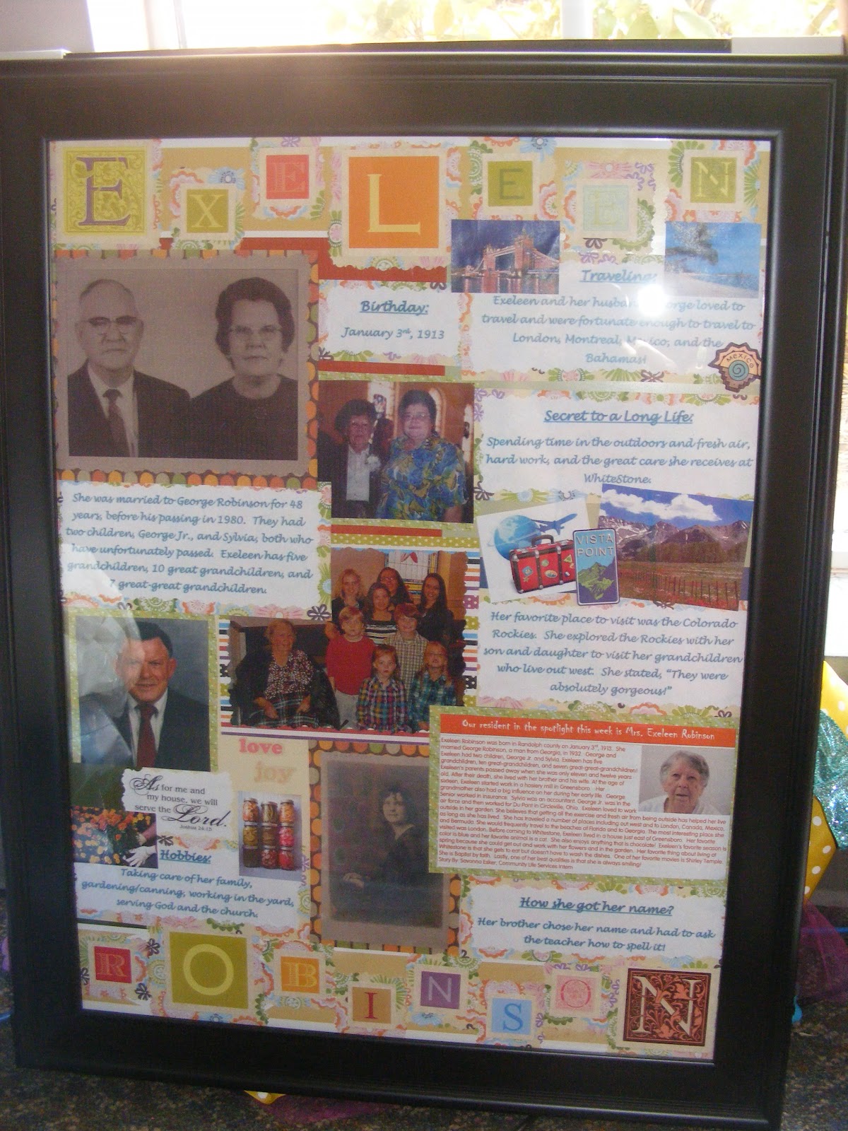 Great example of a beautiful LifeBio storyboard